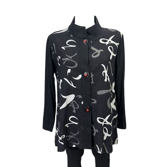 Cherith Brook Designs Cotton Button Down Longsleeve Tunic Wearable Art small‎ - Picture 1 of 8